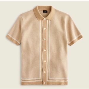 J.Crew Cotton Short Sleeve Polo Cardigan